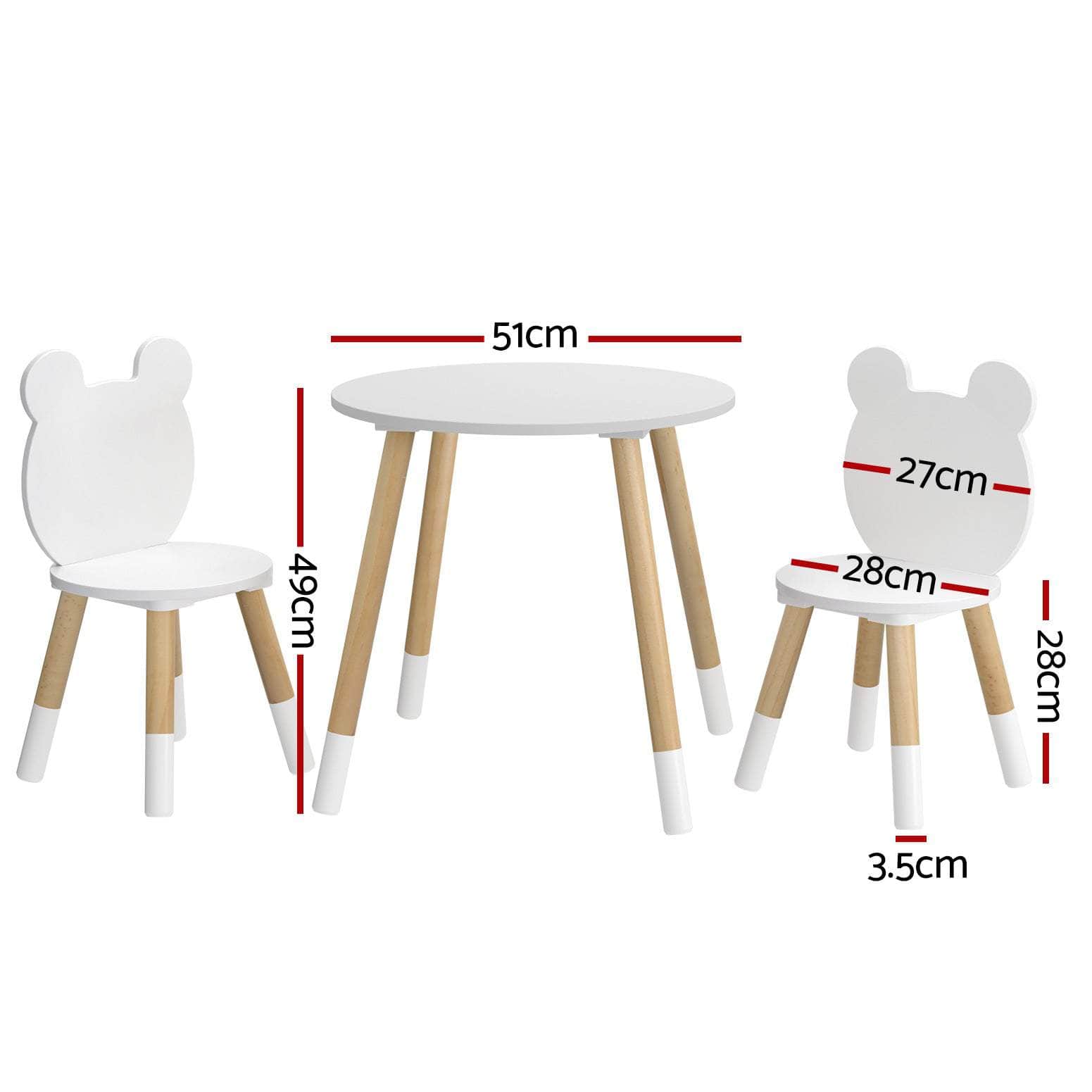 Versatile Kids Table and Chairs Set - 3 Piece