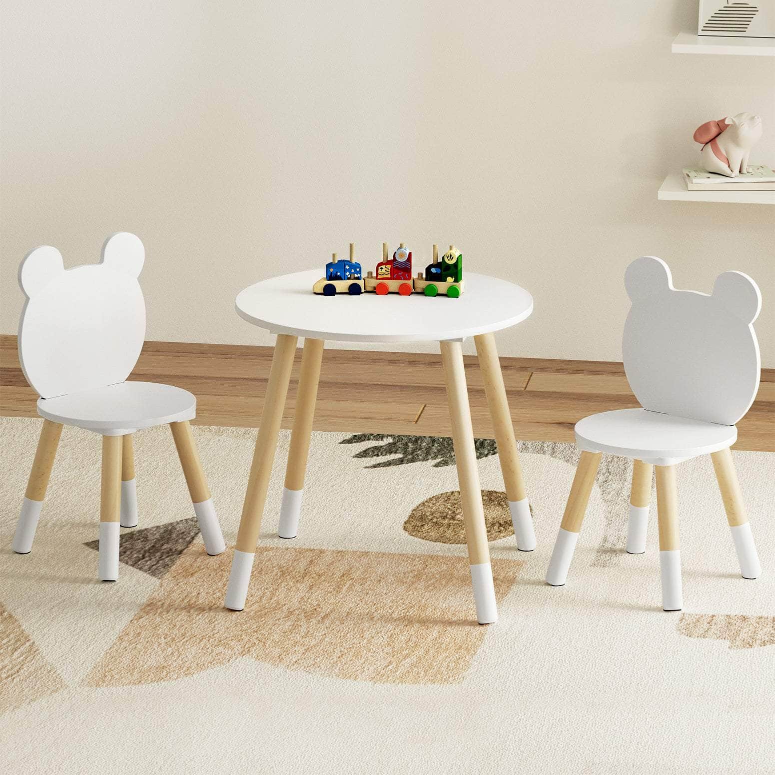 Versatile Kids Table and Chairs Set - 3 Piece