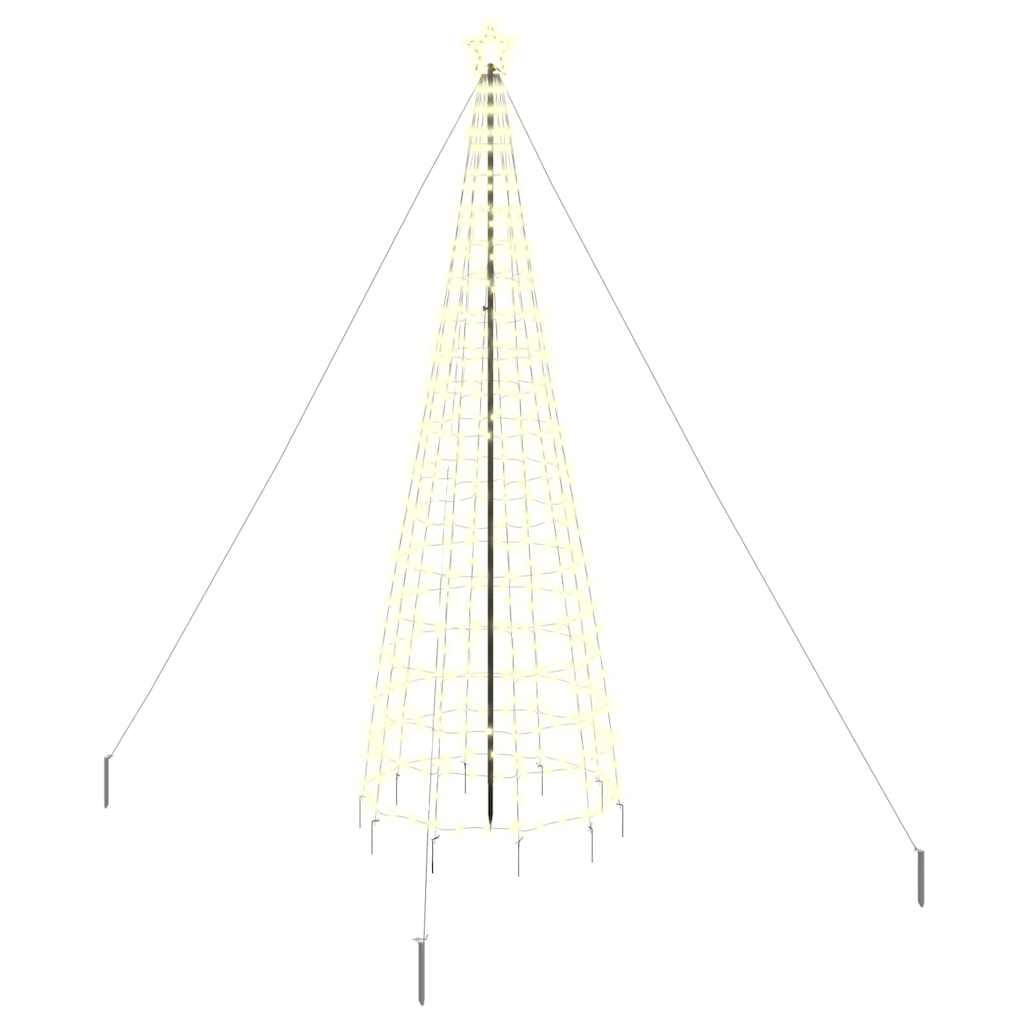 Versatile LED Christmas Tree with Ground Spikes Warm White 400cm Iron