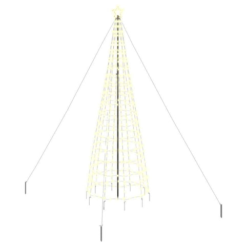 Versatile LED Christmas Tree with Ground Spikes Warm White 400cm Iron