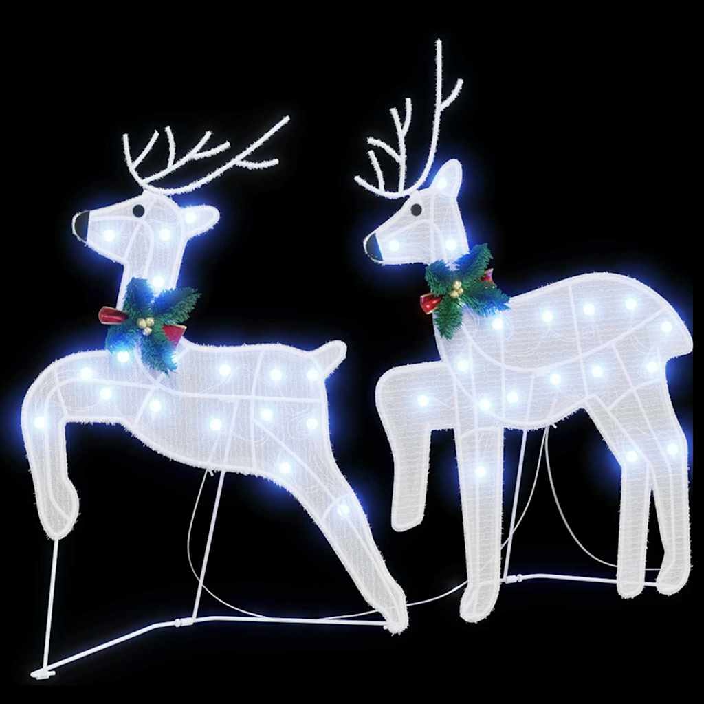 2vty - Versatile LED Reindeers 2 pcs Cold White Fabric - Soft Upholstery
