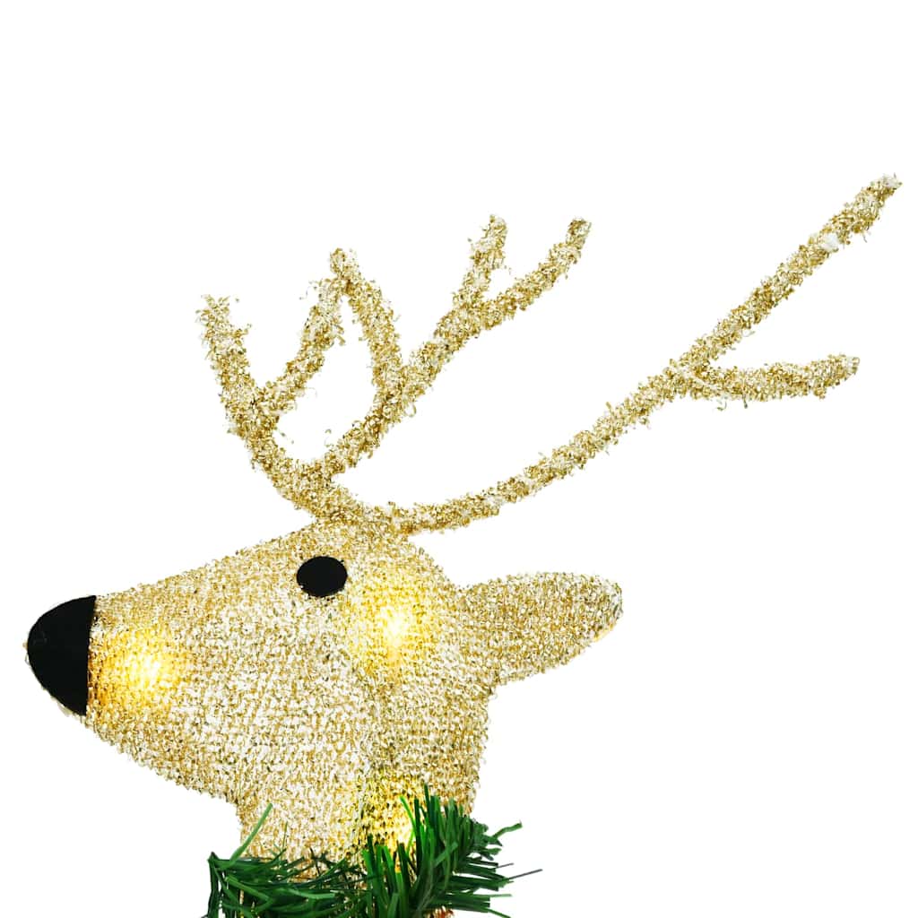 Versatile LED Reindeers 7 pcs Gold Fabric - Sturdy Frame - Stylish, 3vty