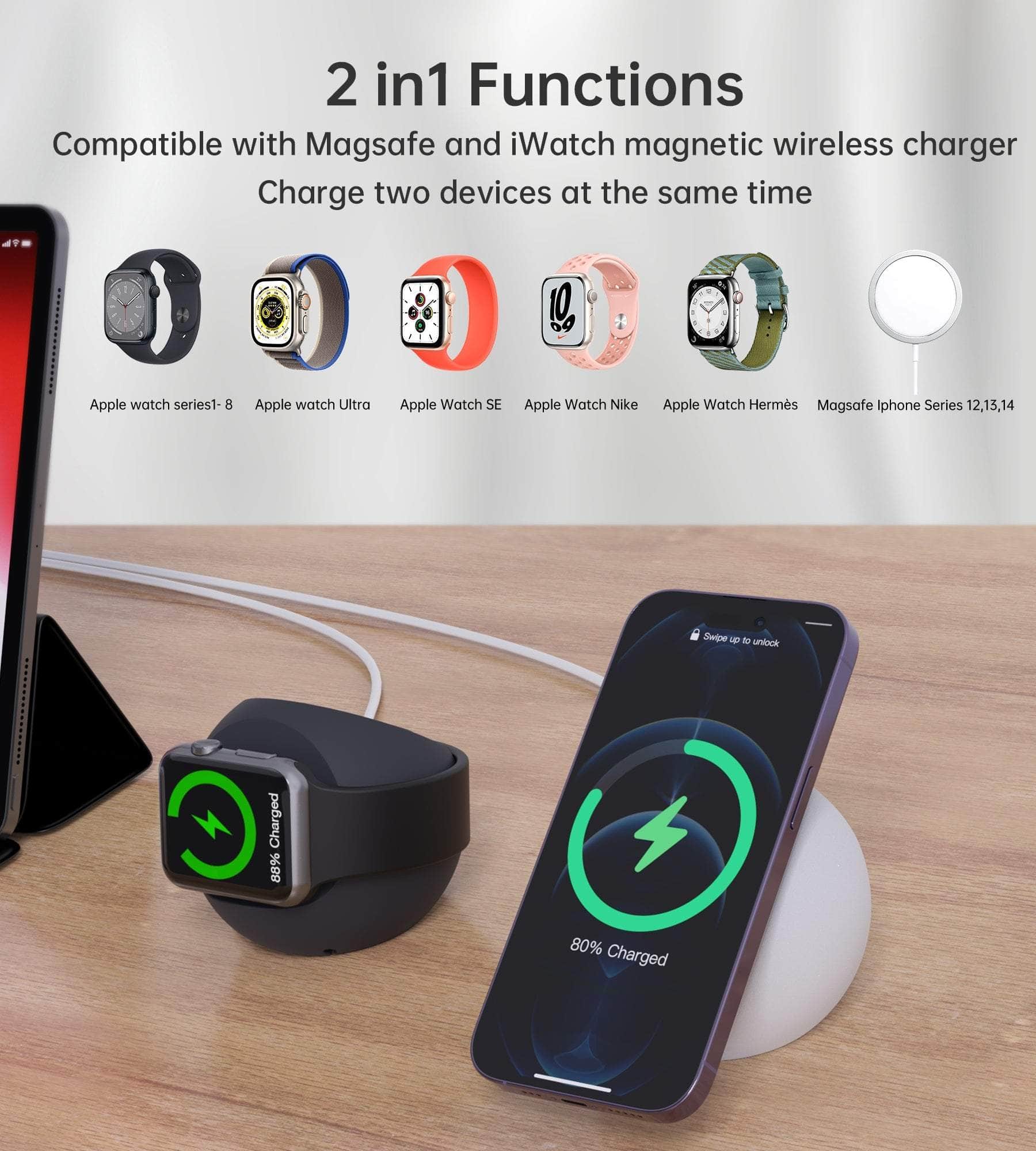 Versatile Magnetic Holder for iPhone 12/13 and iWatch: Keep Your Devices Secure