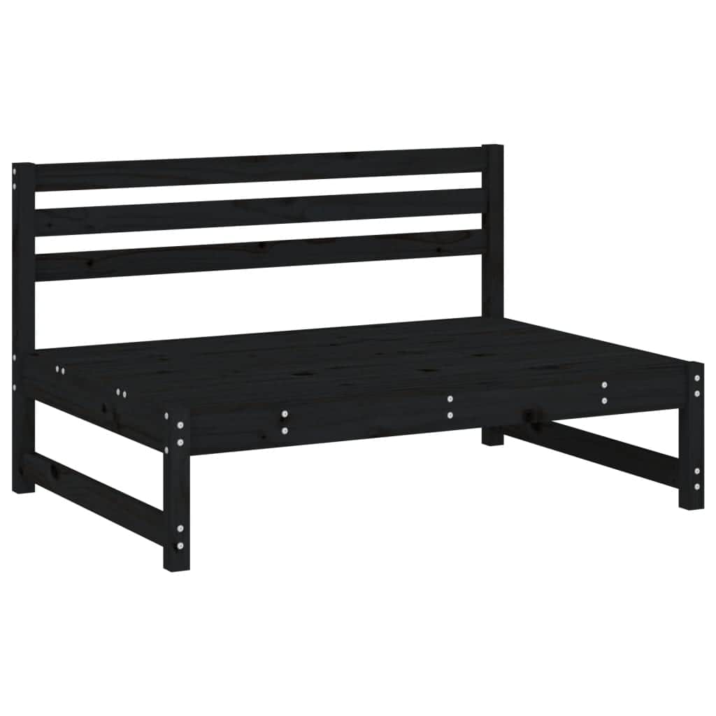 Versatile Middle Sofa Black 120x80 cm Patio Setup Outdoor Living