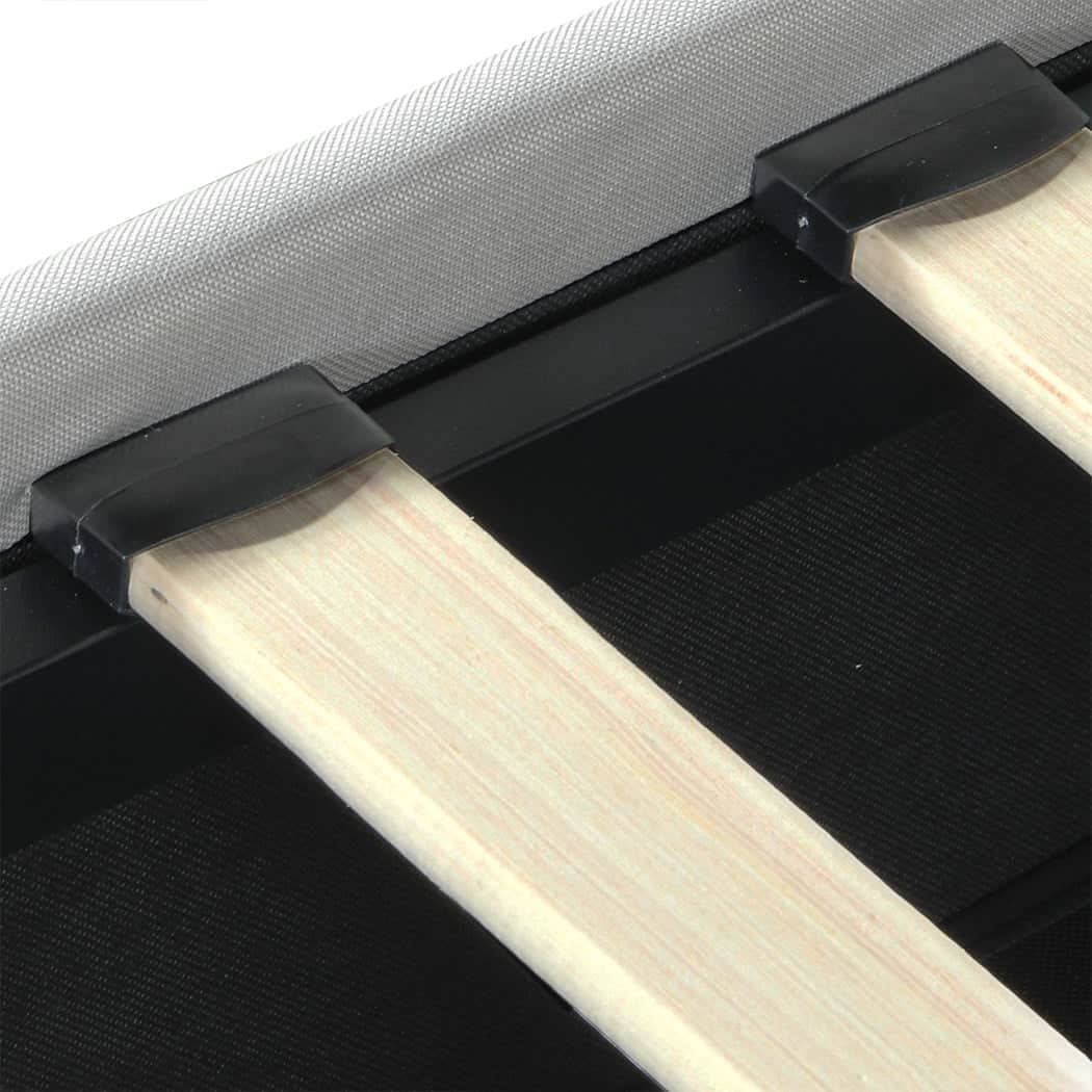 Versatile Queen Bed Frame Tufted 4 Drawer  Wood Finish Classic