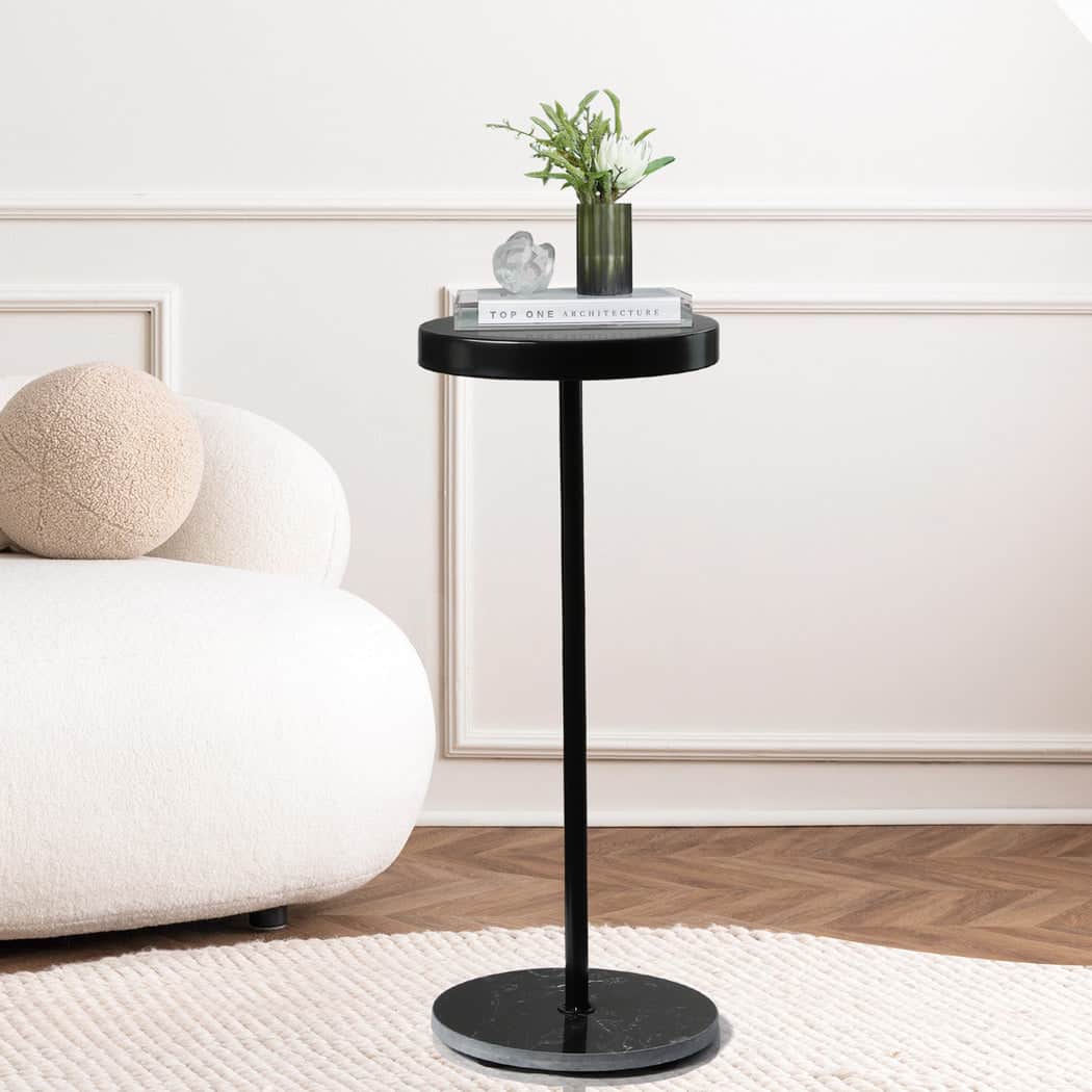 Versatile Side Table Round Tabletop Small Lightweight  Space-Saving