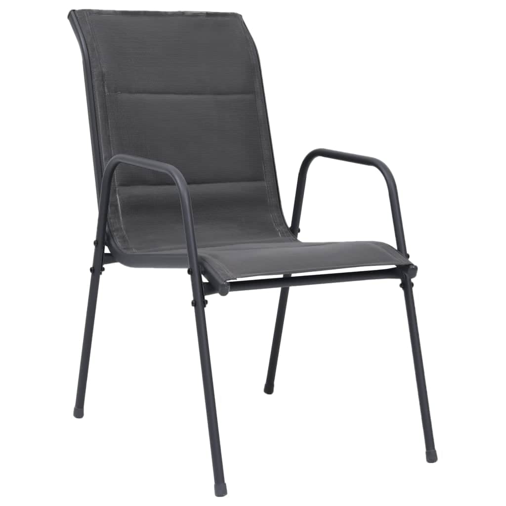 Versatile Stackable Garden Chairs 6 pcs Outdoor Retreat Modern Living