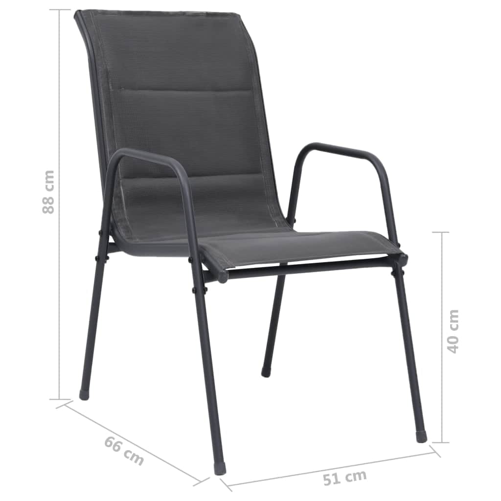 Versatile Stackable Garden Chairs 6 pcs Outdoor Retreat Modern Living
