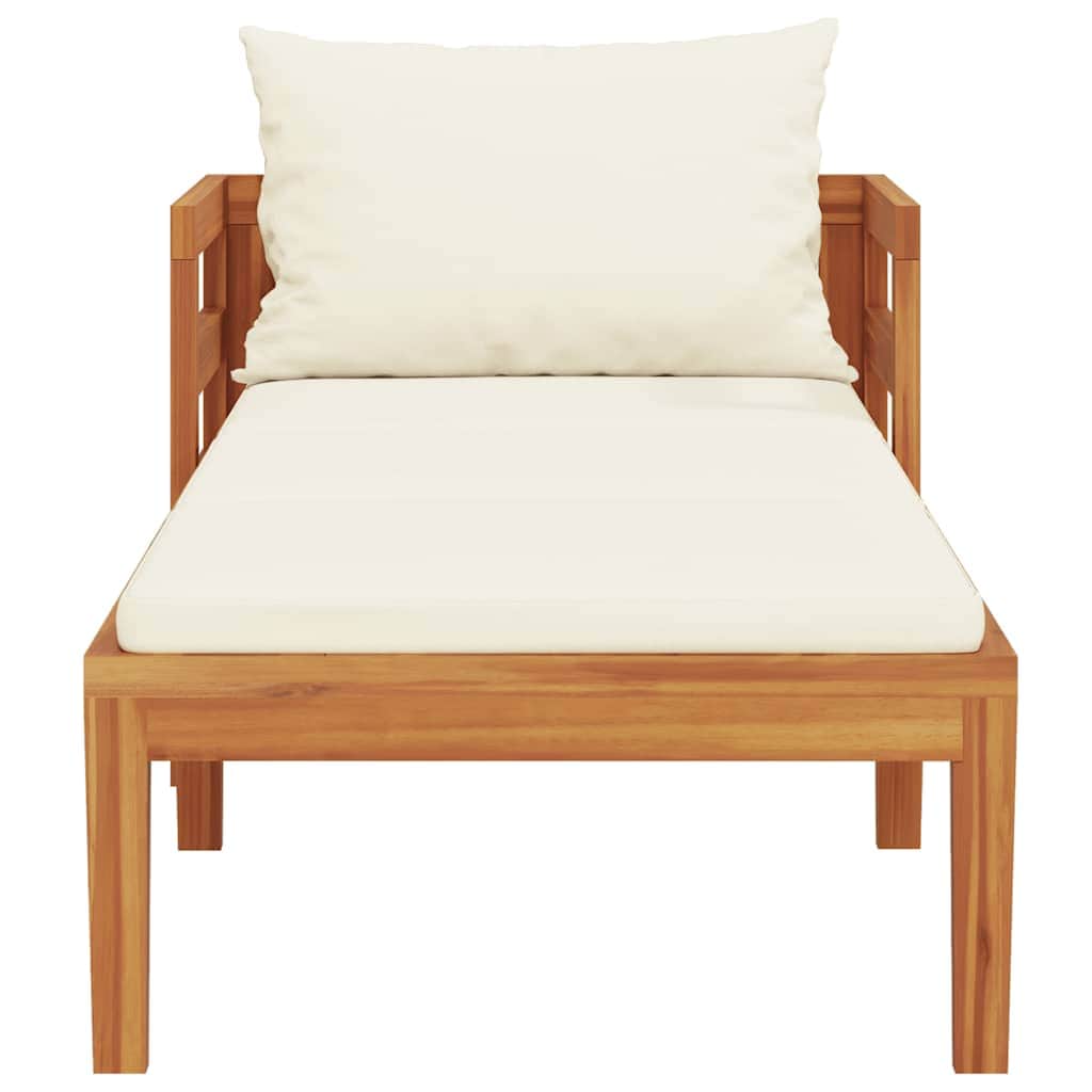 Versatile Sun Lounger with Cream White Living Space Upgrade Garden Leisure