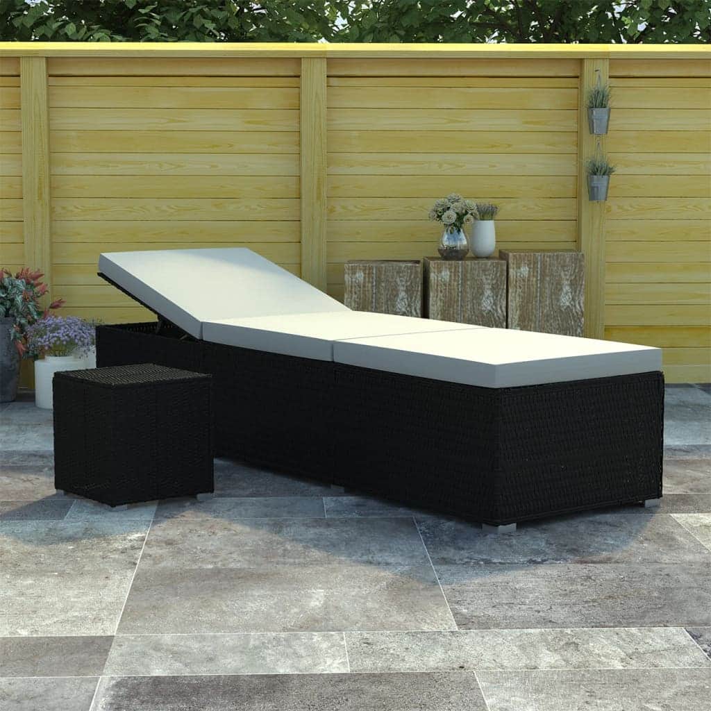 Versatile Sun Lounger with Cushion and Garden Gathering Outdoor Living