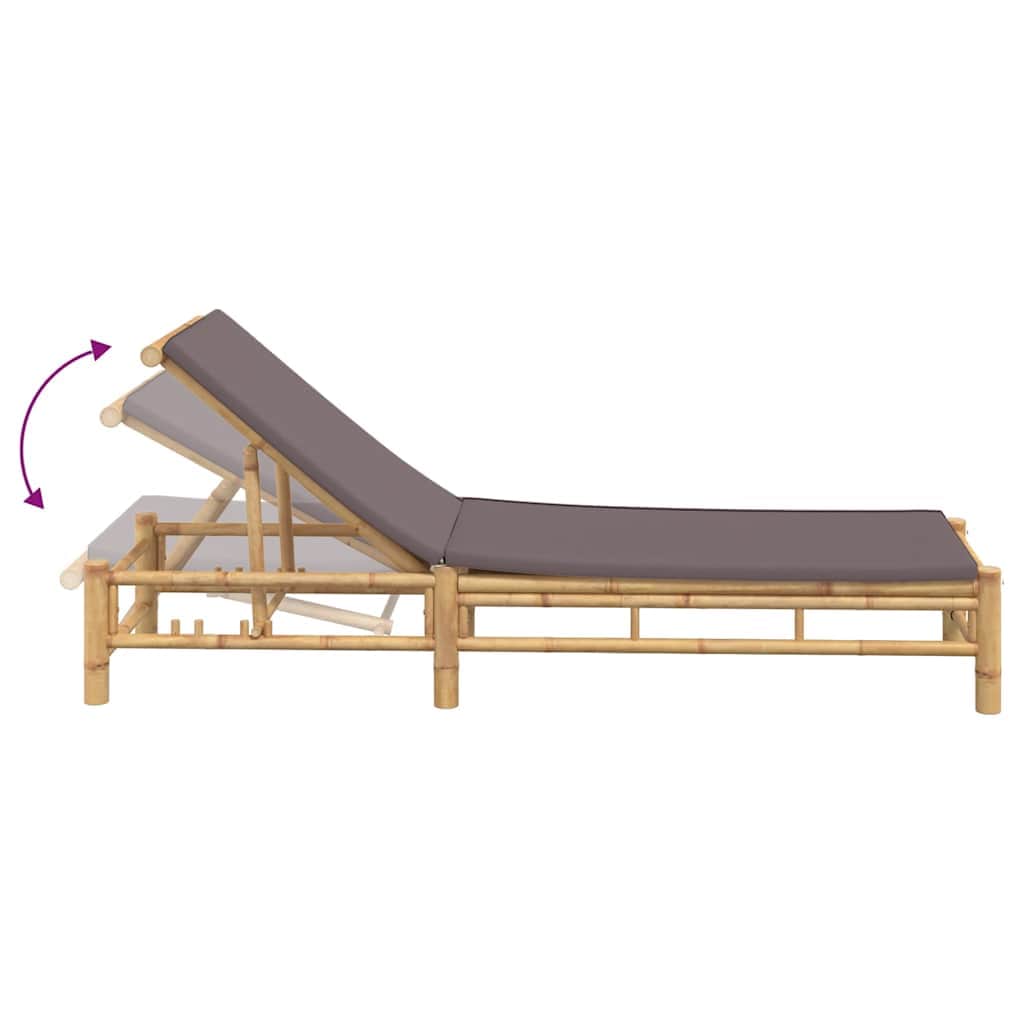 Versatile Sun Lounger with Cushions 55x199x30 Home Use Evening