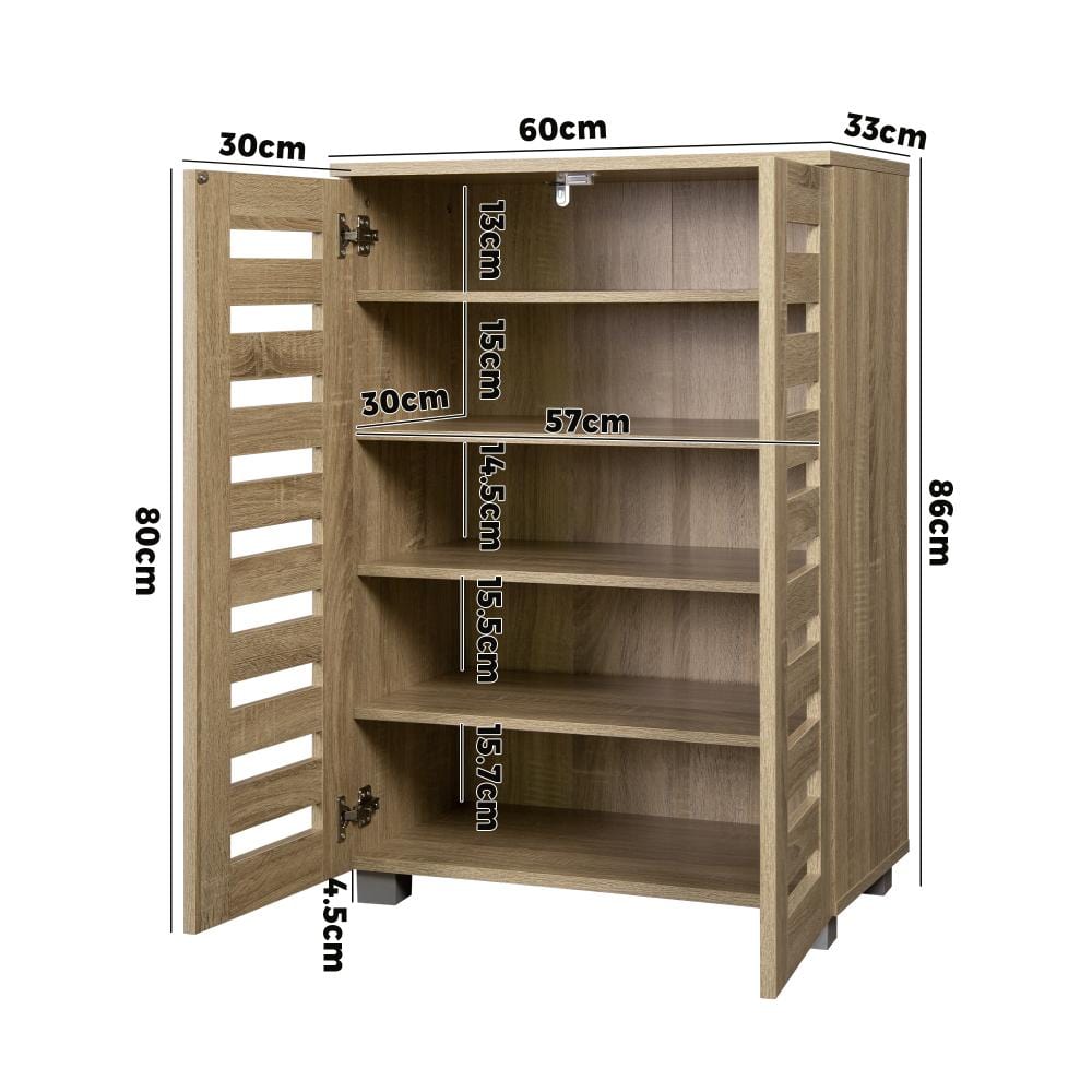 Versatility of the Shoe Cabinet Shoe Rack Footwear Storage-Natural beige\White