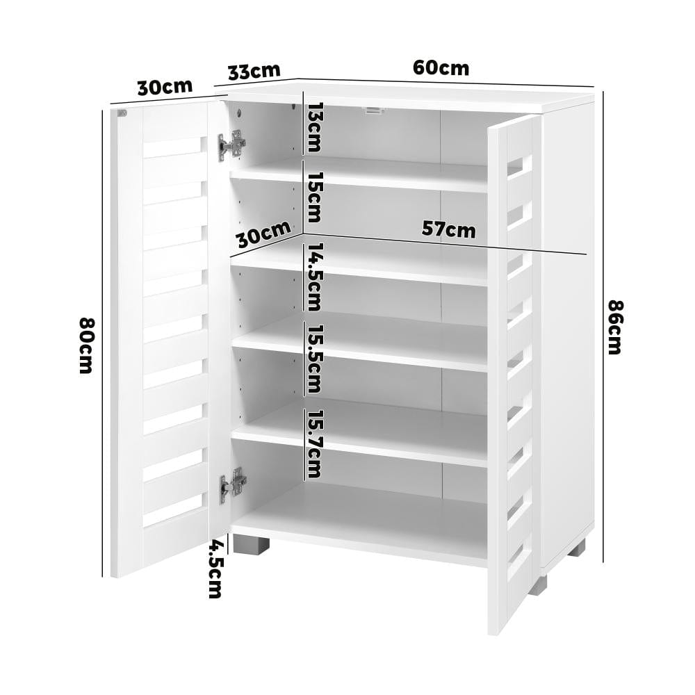 Versatility of the Shoe Cabinet Shoe Rack Footwear Storage-Natural beige\White