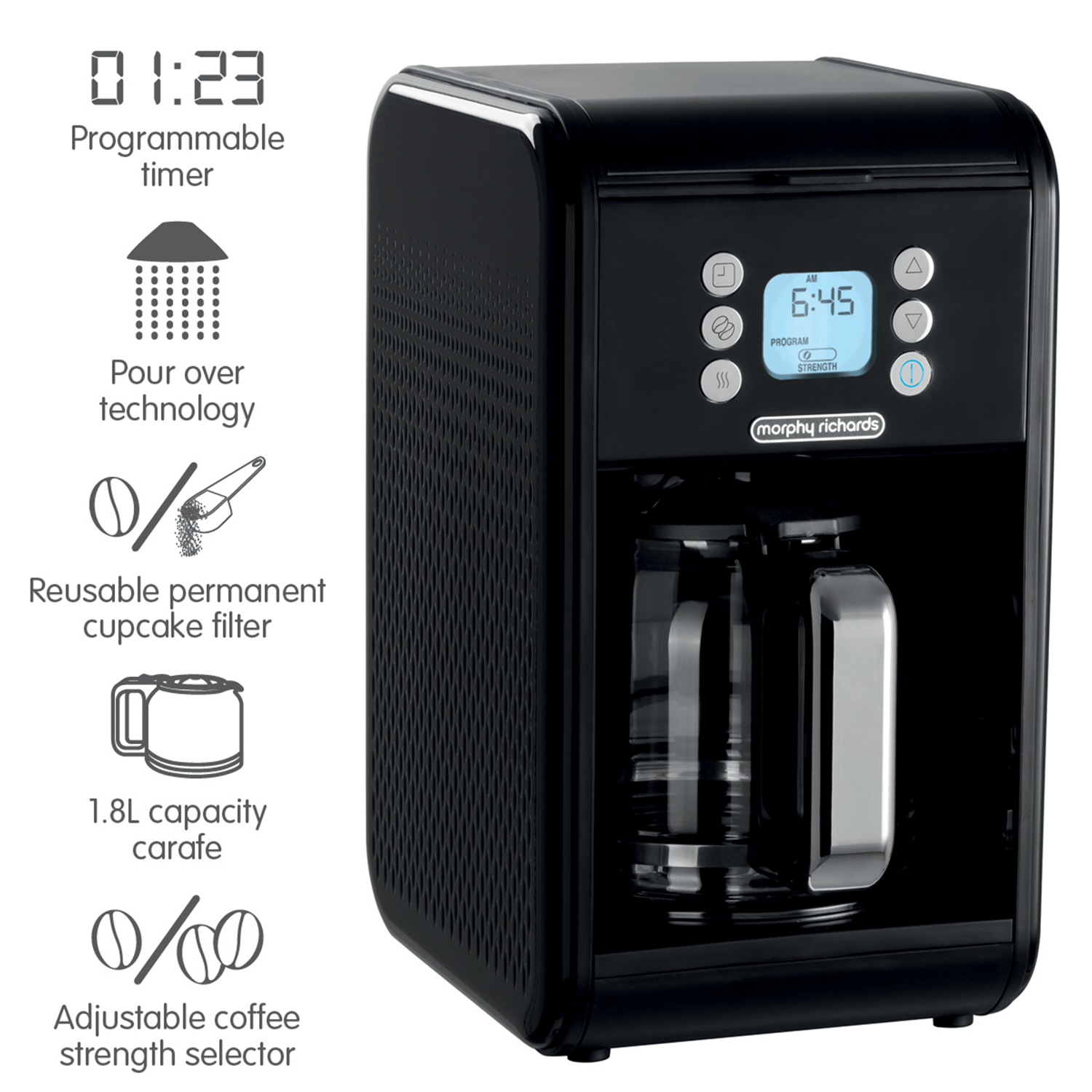 Verve Filtered Coffee Maker - Black, Black colour