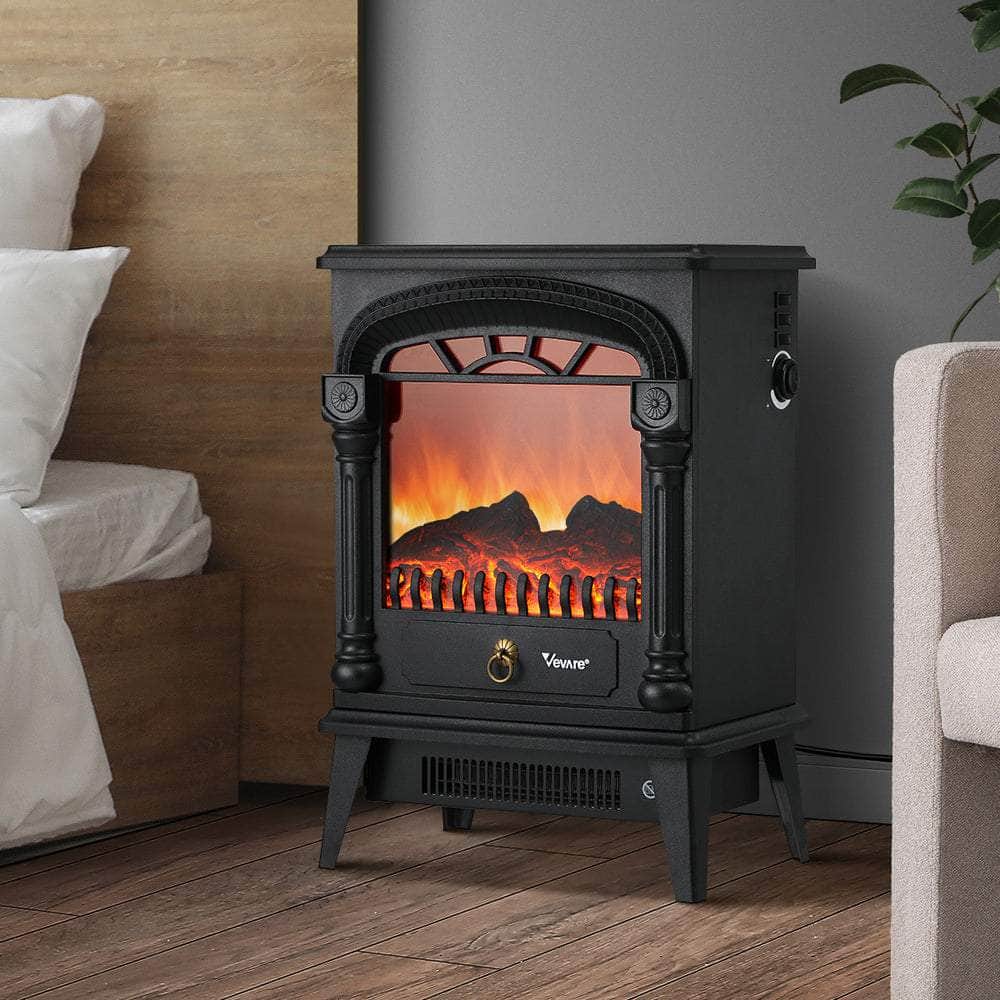 Vevare Electric Fireplace Heater 3D Flame Effect 2000W Freestanding