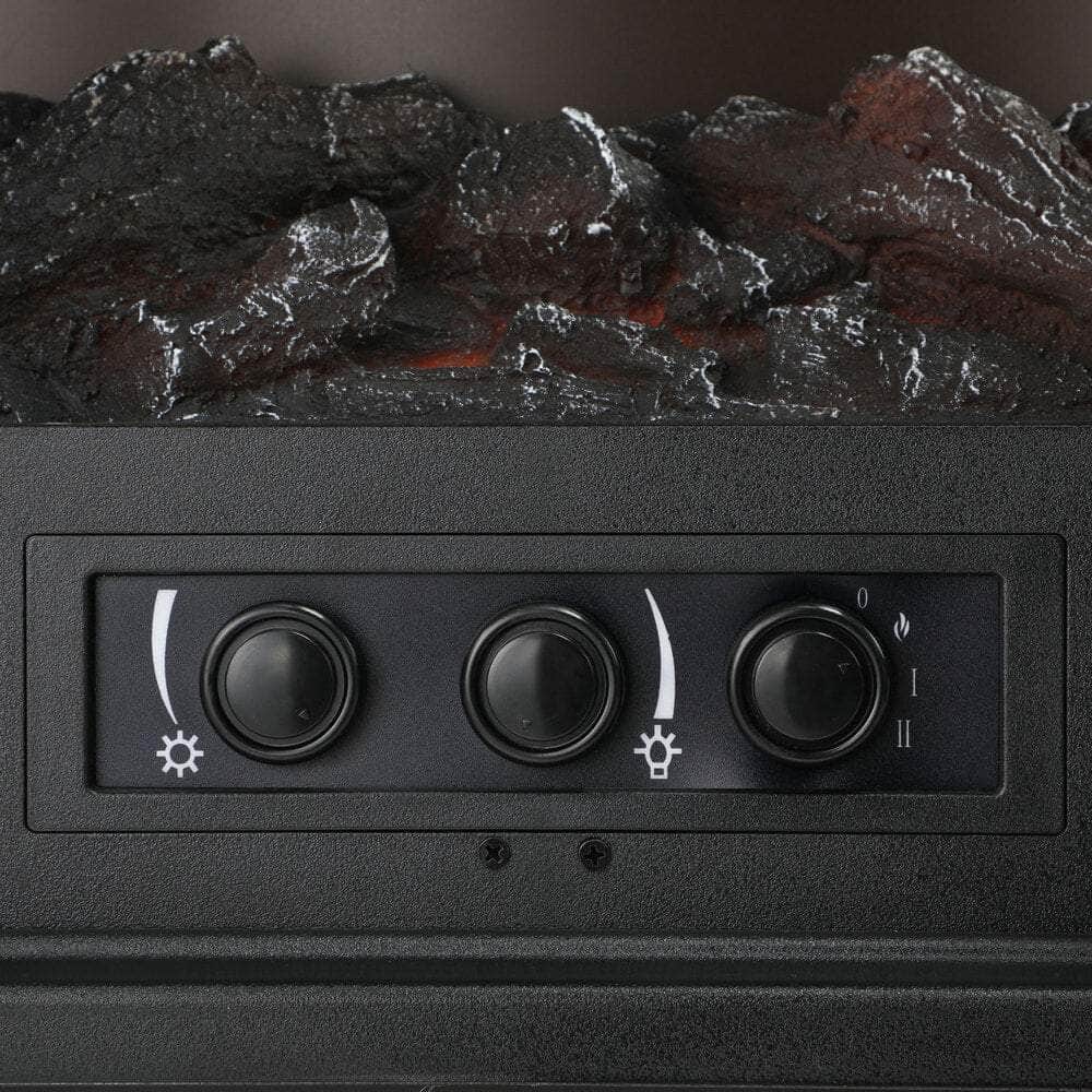 Vevare Electric Fireplace Heater Freestanding 3D Flame Effect 2000W