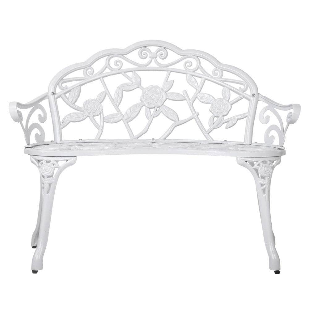 Victorian Garden Bench White