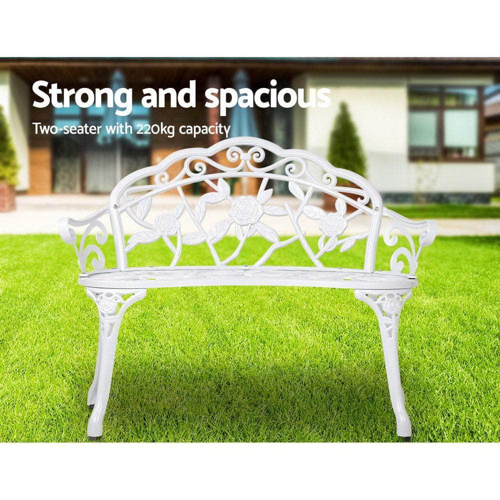 Victorian Garden Bench White