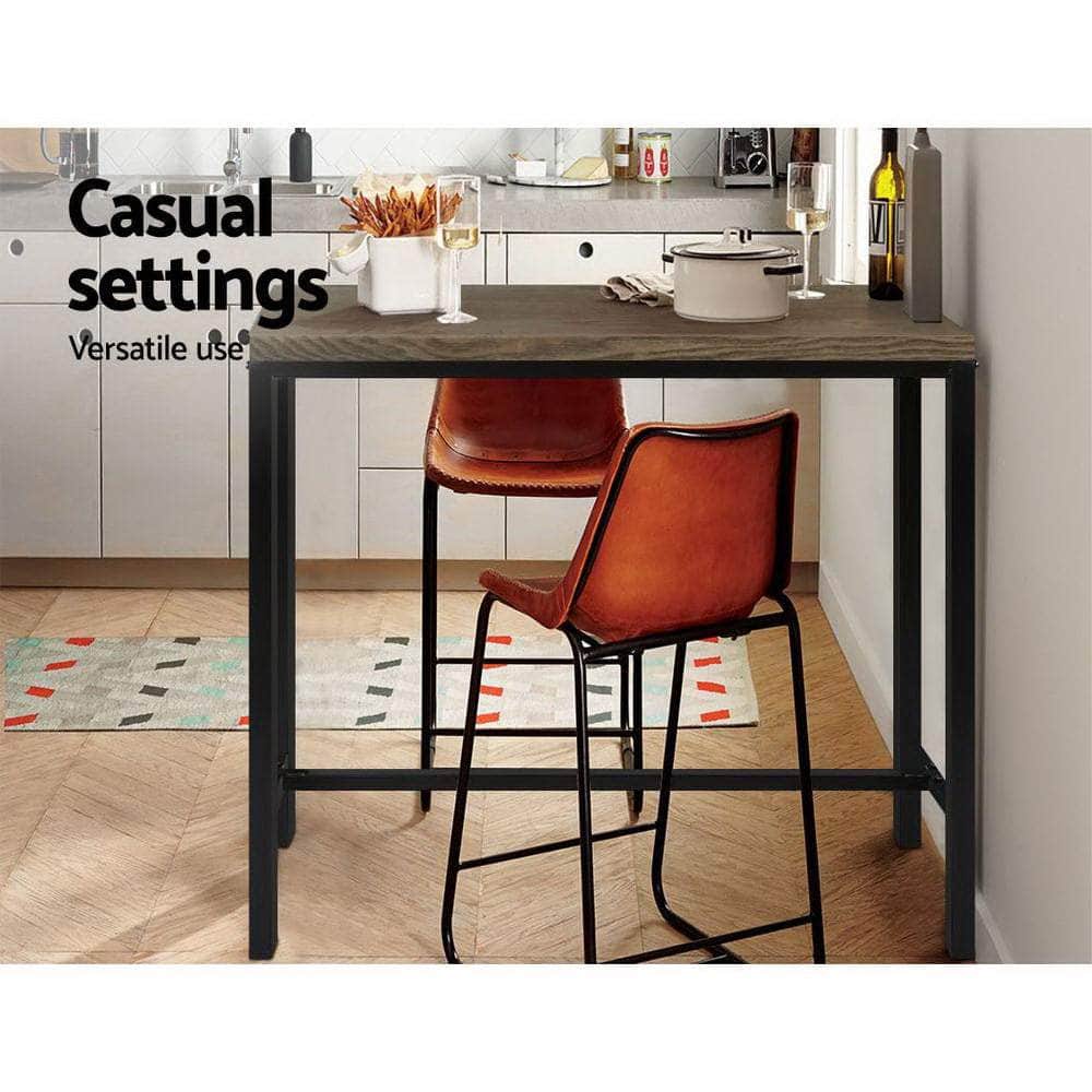 Vintage Industrial High Bar Table For Stool Kitchen Cafe Desk Dark Brown