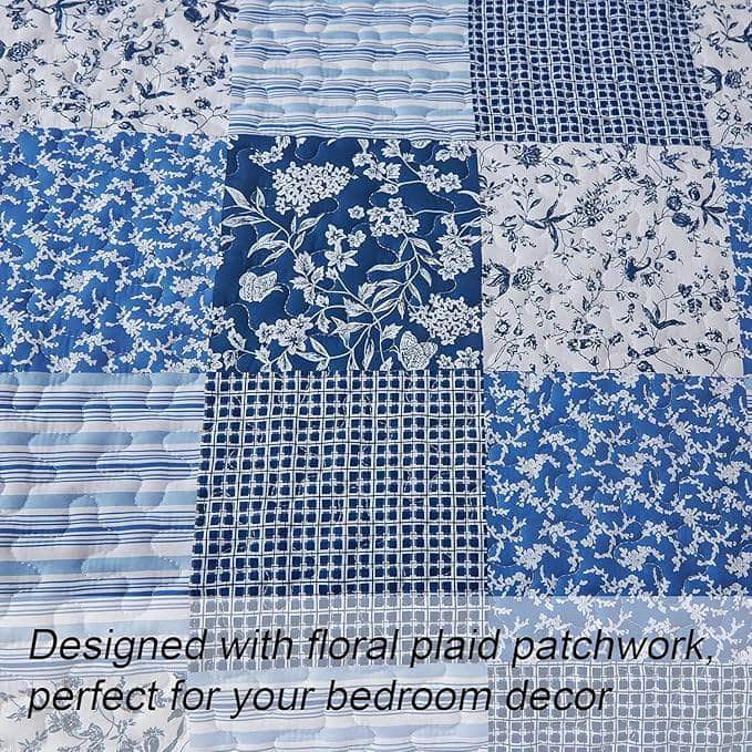 Vintage-Inspired Big Check Queen Bedding Set Cozy & Stylish | Home & Garden
