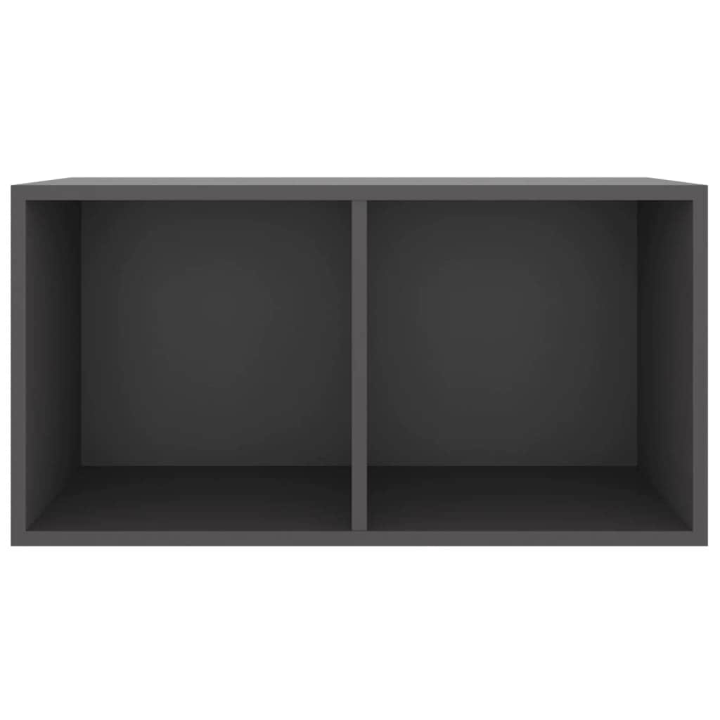 Vinyl Storage Box Grey Chipboard