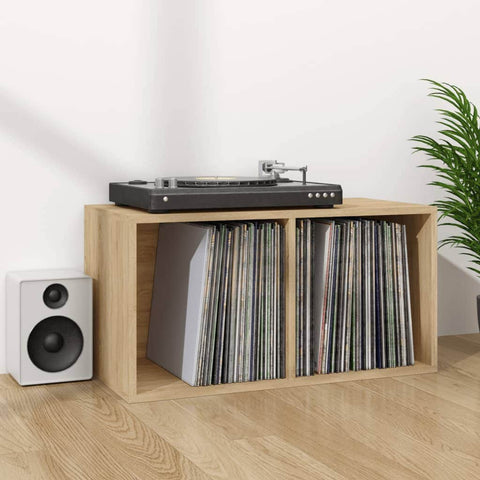 Vinyl Storage Box Sonoma Oak Chipboard