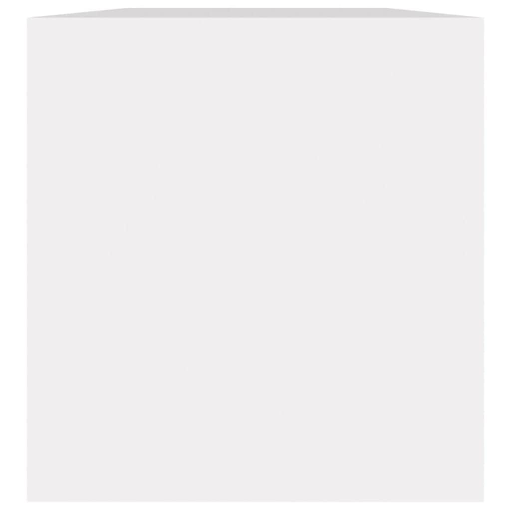 Vinyl Storage Box White Chipboard