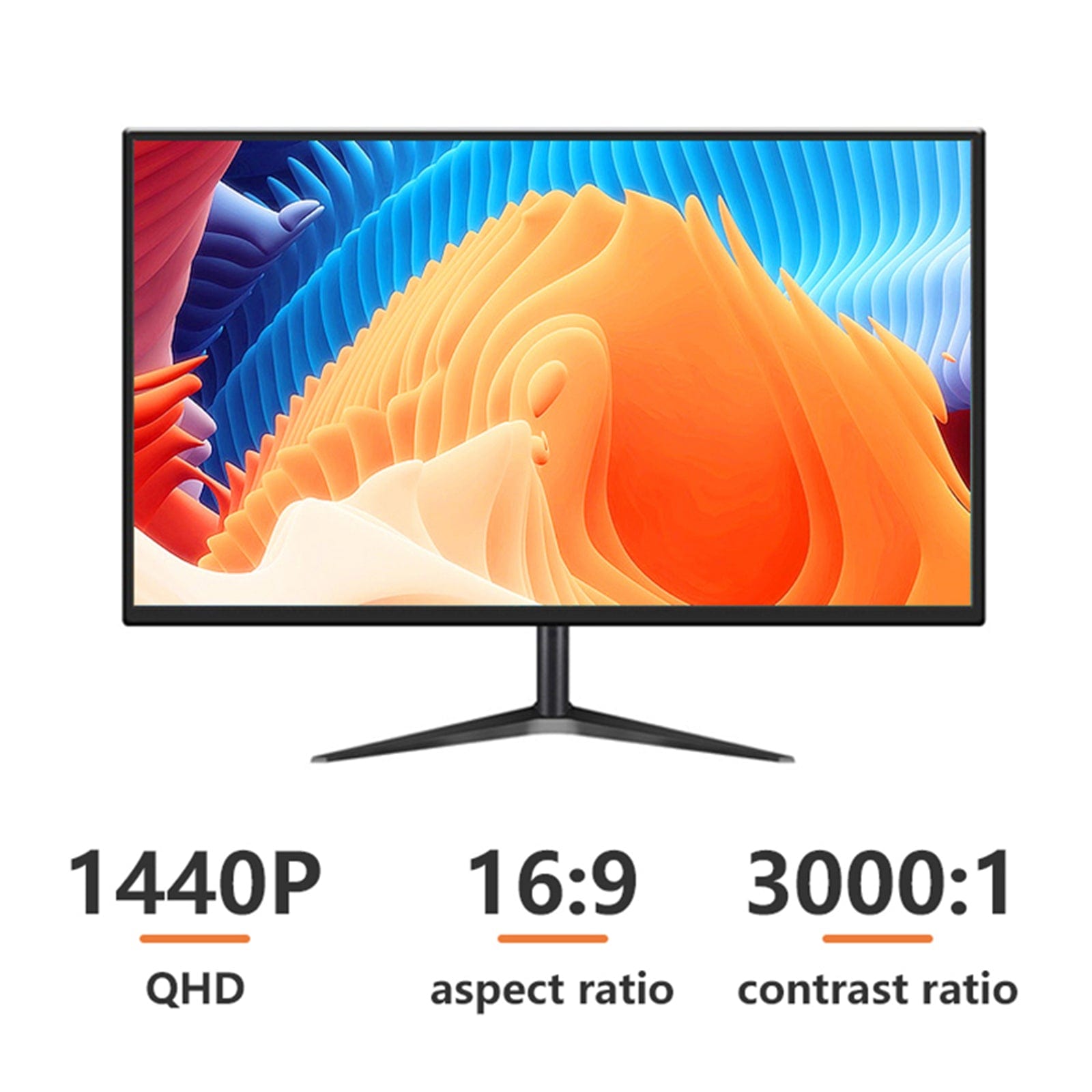 VividView 27-inch Flat LED: Immersive 2K Gaming Monitor