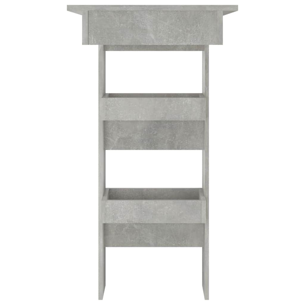 Wall Bar Table Concrete Grey Engineered Wood