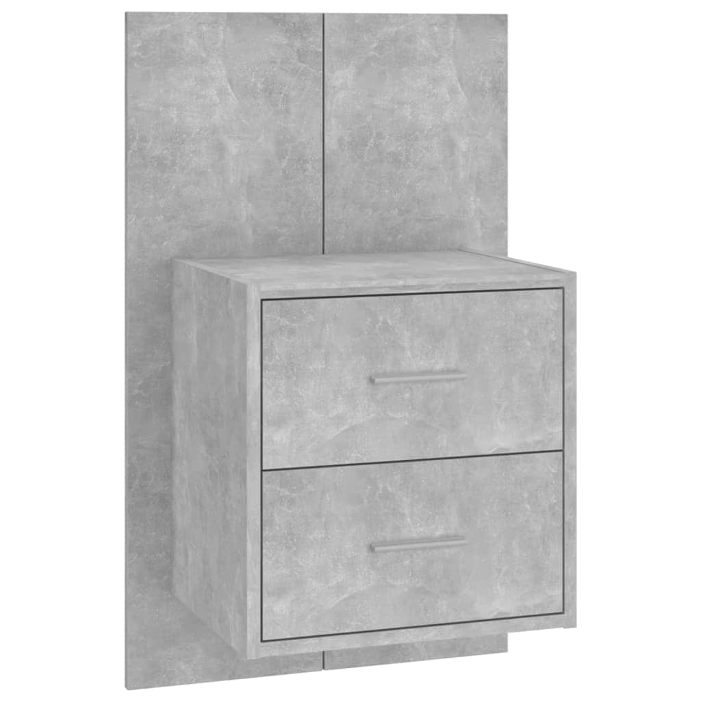 Wall Bedside Cabinets 2 pcs Concrete Grey