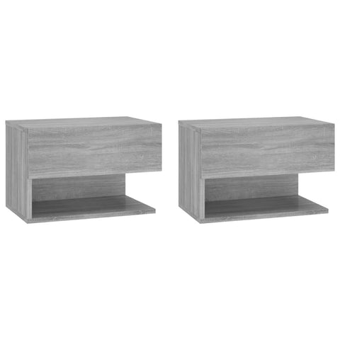 Wall Bedside Cabinets 2 pcs Grey Sonoma