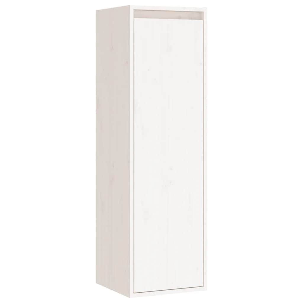 Wall Cabinet White/Honey Brown/Natural  Solid Wood Pine