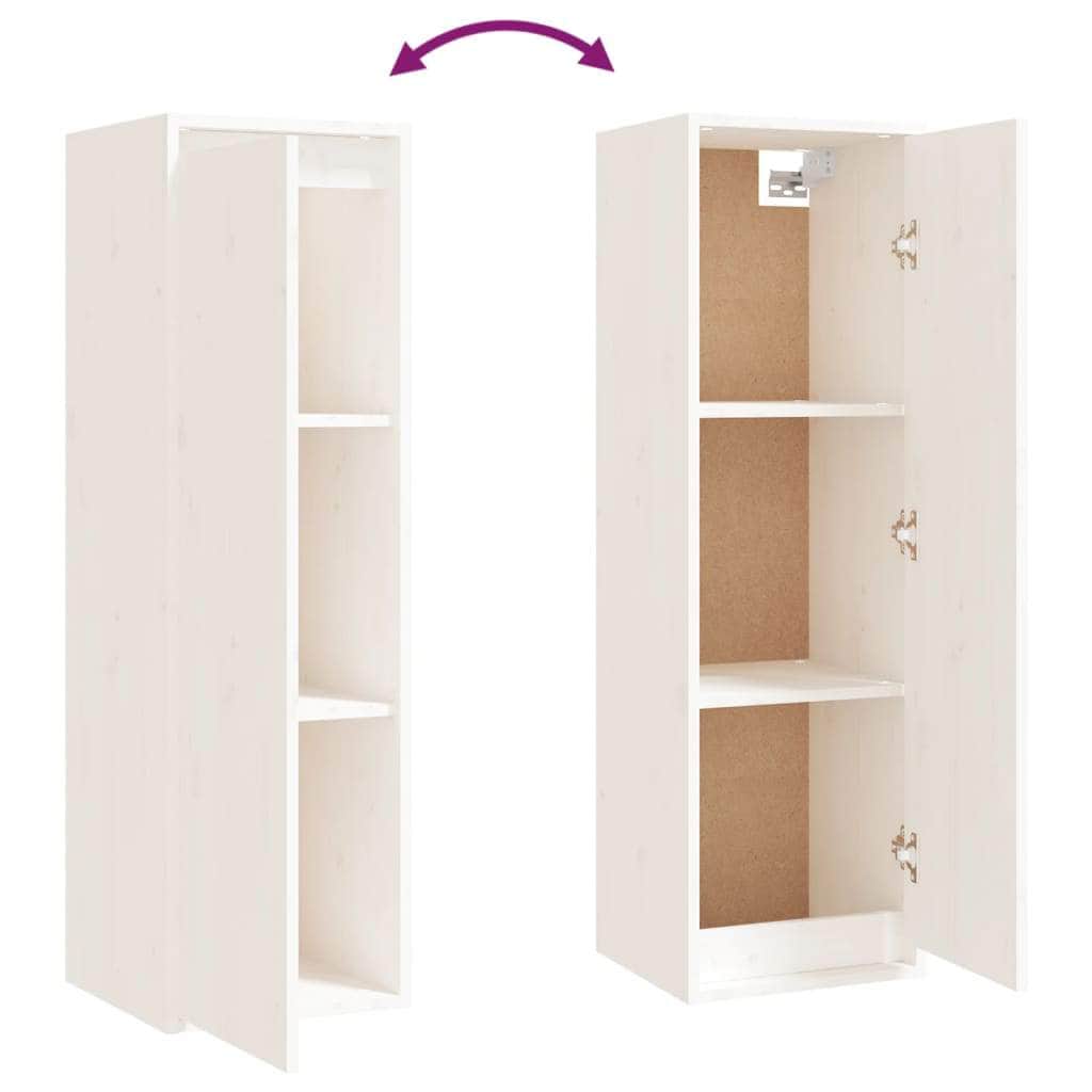 Wall Cabinet White/Honey Brown/Natural  Solid Wood Pine