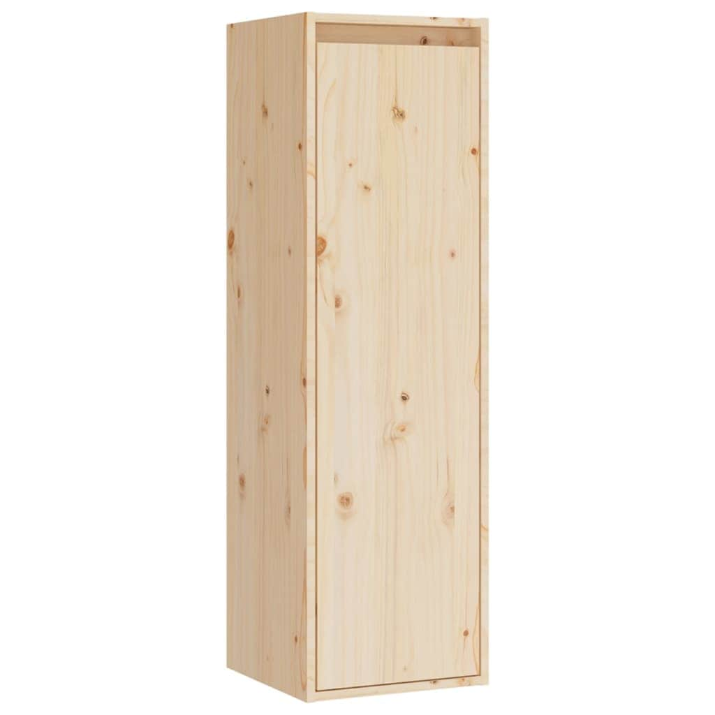 Wall Cabinet White/Honey Brown/Natural  Solid Wood Pine