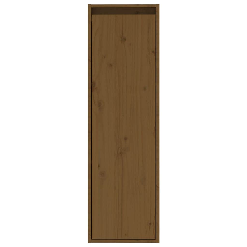 Wall Cabinet White/Honey Brown/Natural  Solid Wood Pine