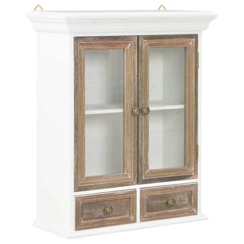 Wall Cabinet White Solid Wood