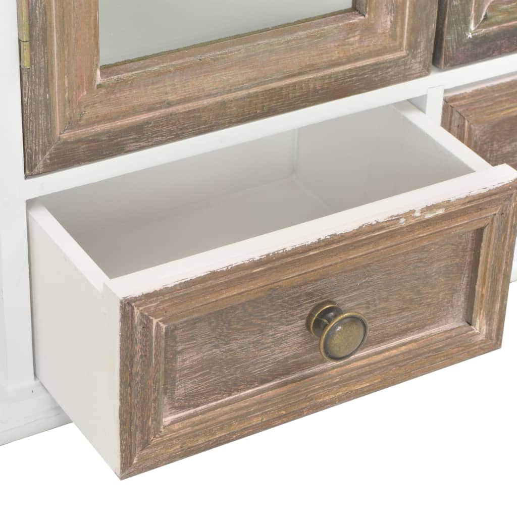 Wall Cabinet White Solid Wood