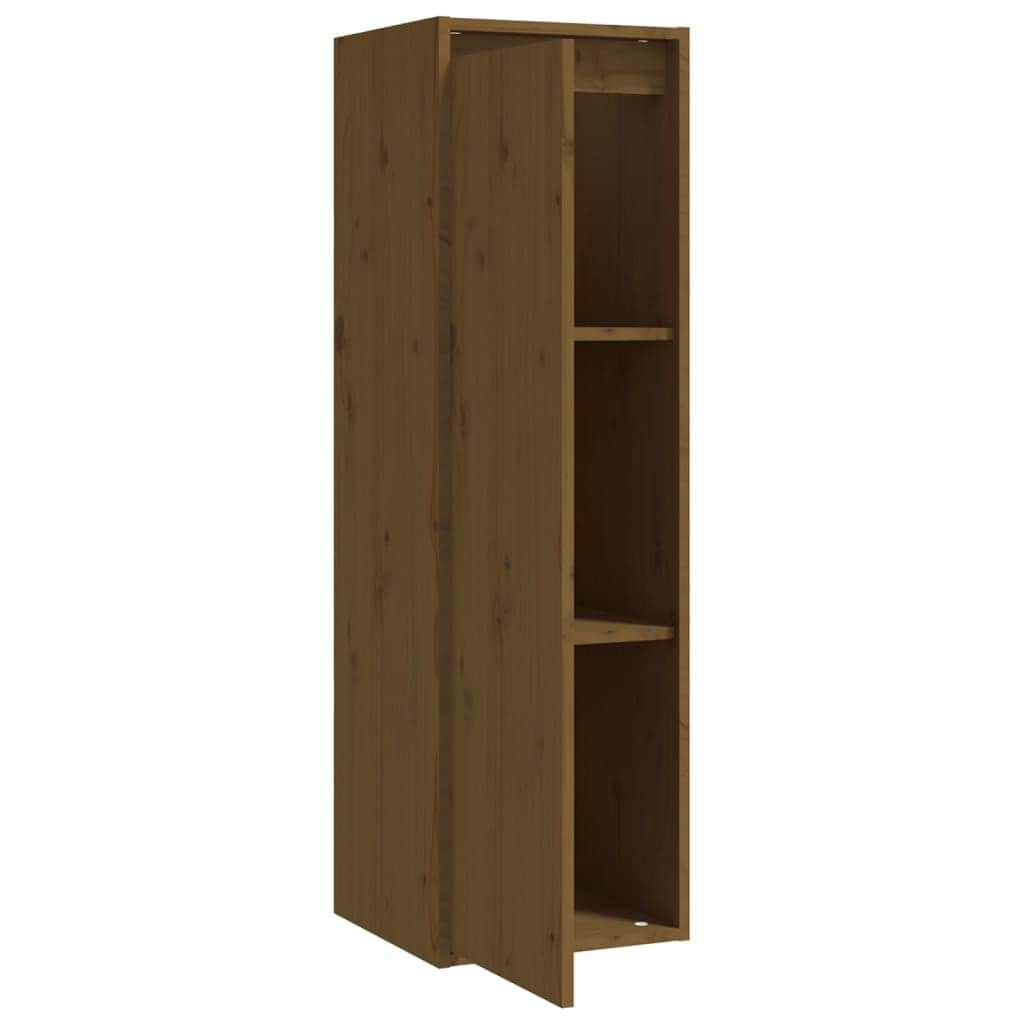 Wall Cabinets 2 Pcs Honey Brown/White/Natural Solid Wood Pine