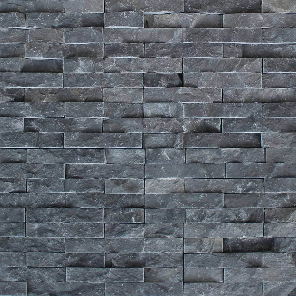 Wall Cladding Panels 5 pcs Marble Black 0.5 mÂ²