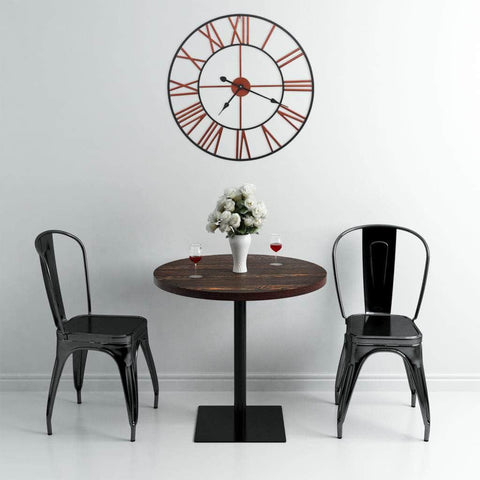 Wall Clock Metal 58 cm Red