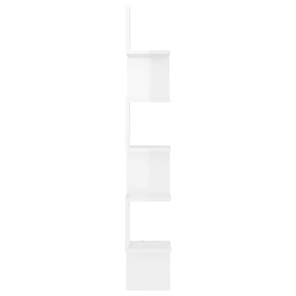 Wall Corner Shelf High Gloss White Engineered Wood