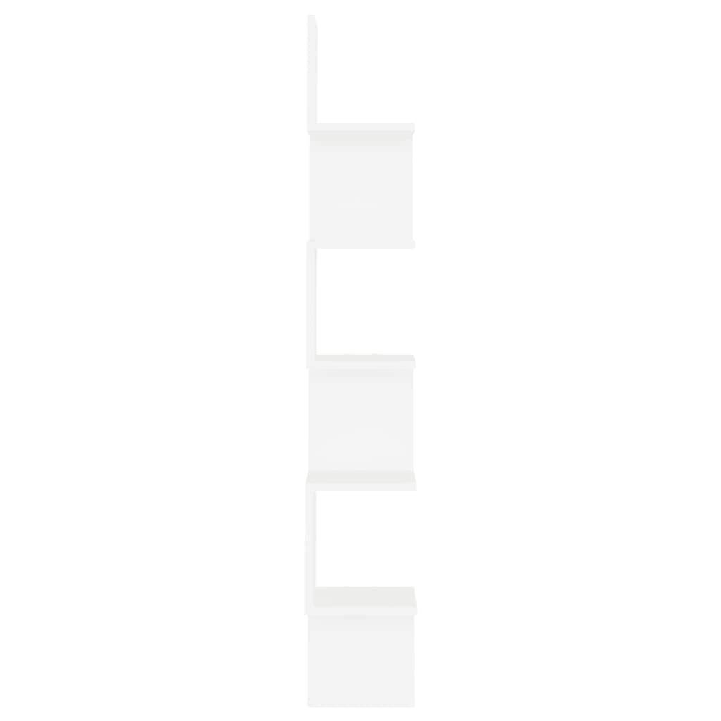 Wall Corner Shelf White Engineered Wood