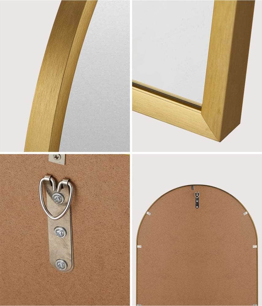 Wall Mirror 86x50cm Arched Gold