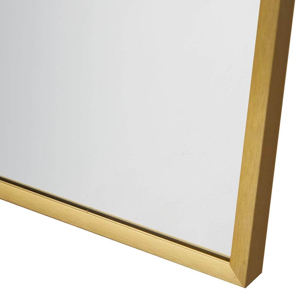 Wall Mirror 86x50cm Arched Gold