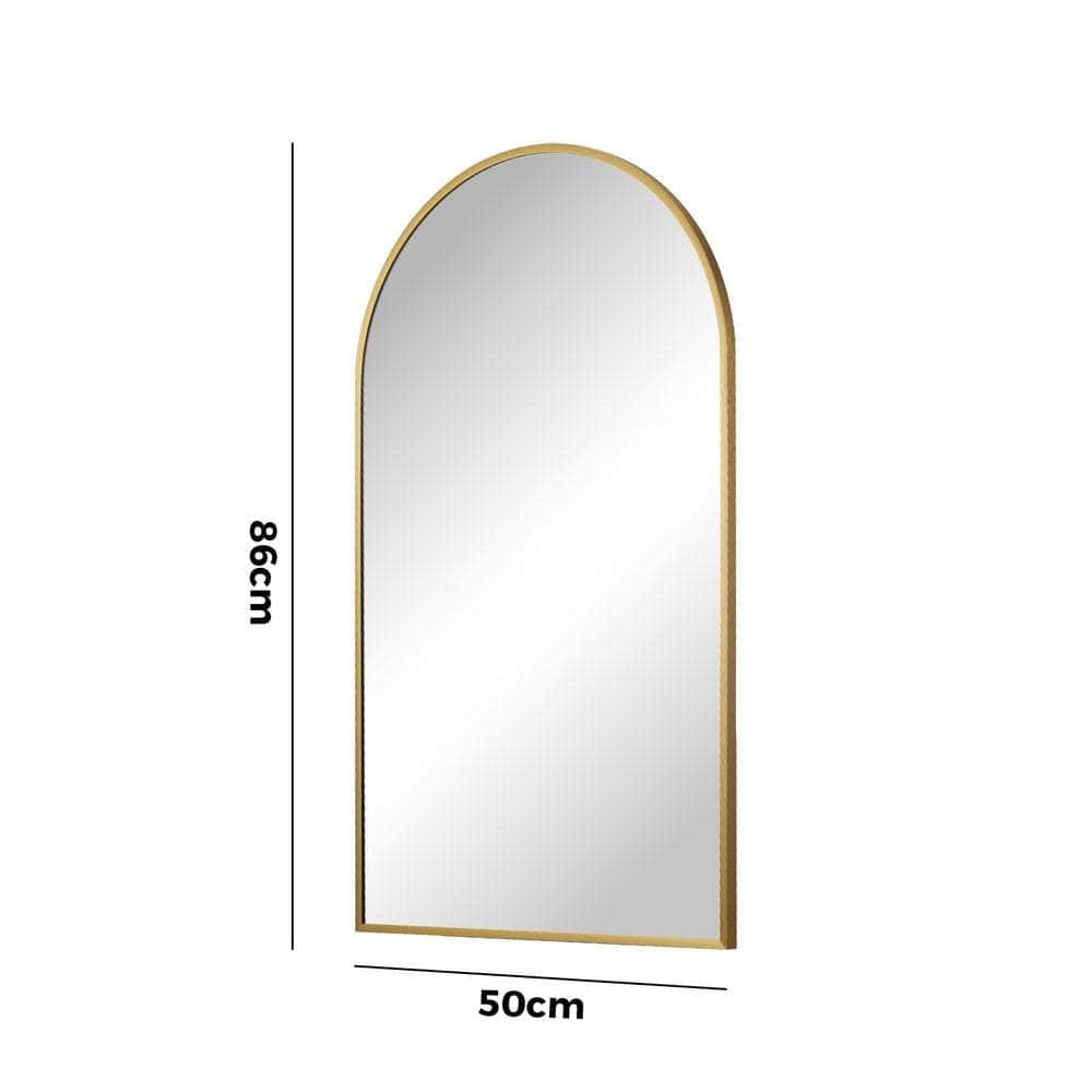 Wall Mirror 86x50cm Arched Gold