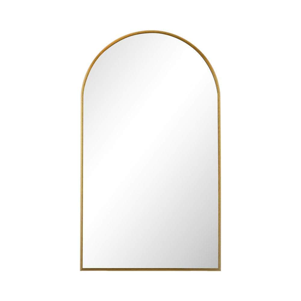 Wall Mirror 86x50cm Arched Gold