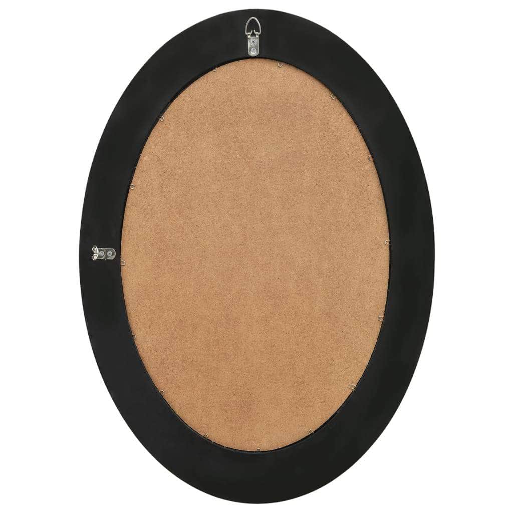 Wall Mirror Baroque Style Black