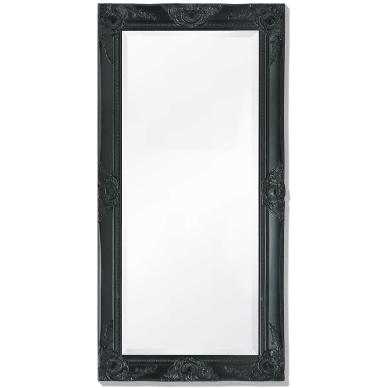 Baroque Black Wall Mirror 100x50cm Ornate Frame