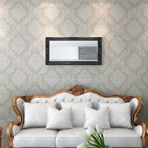 Wall Mirror  Baroque Style Black
