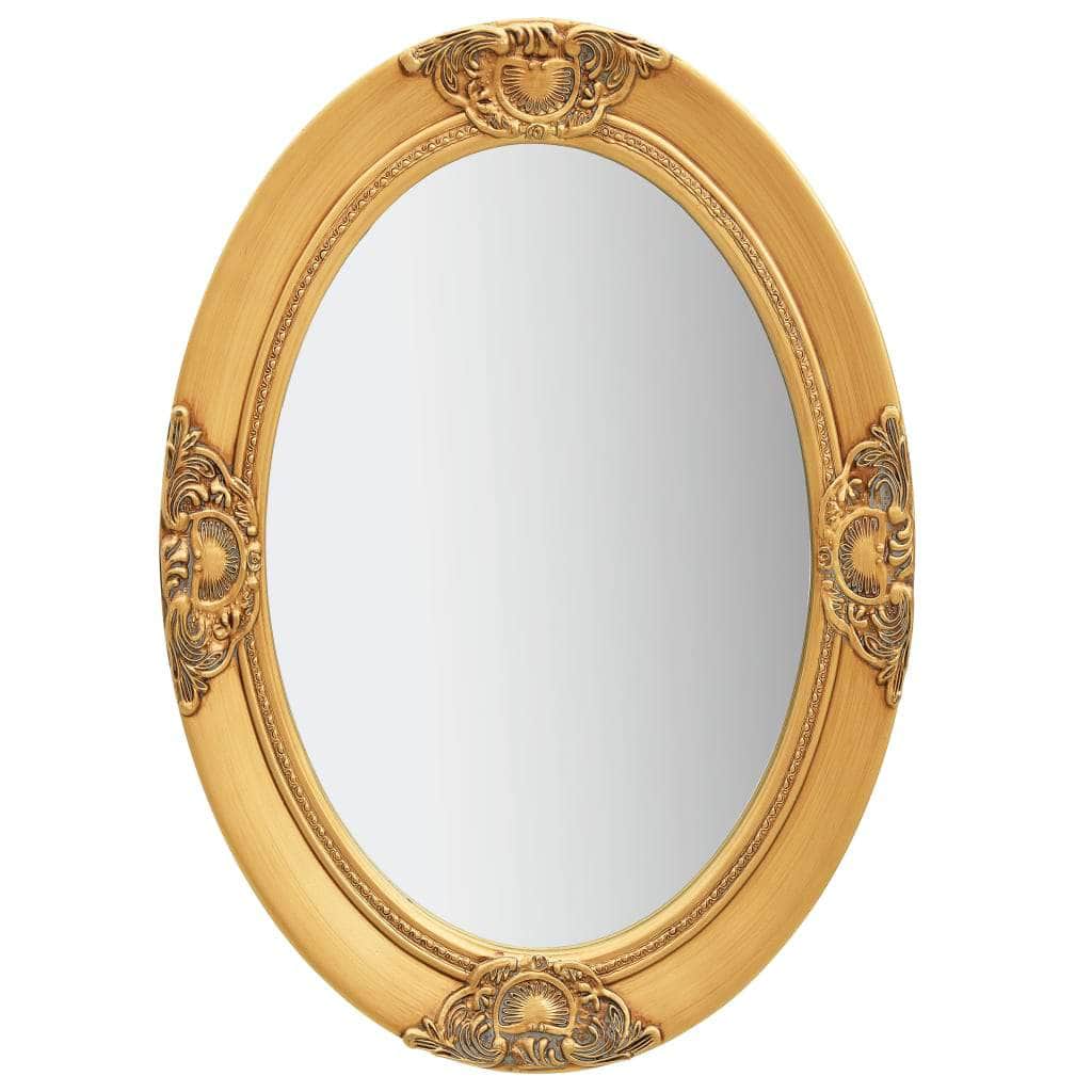 Wall Mirror Baroque Style Gold